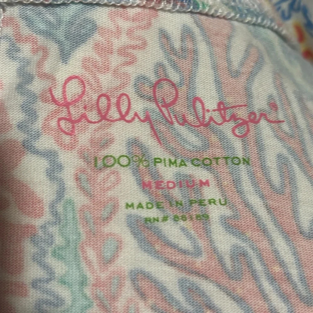 colorful Lilly Pulitzer coral reef pieces v neck dress size medium - Picture 3 of 3